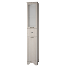 Пенал Dreja ANTIA, 30 см, напольный, правый, 2 дверцы, 1 ящик, 2 стеклянные полки, капучино, 99.0418 - фото, отзывы, цена